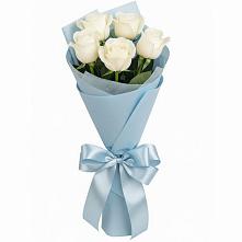 Букет 5 Белых роз Проуд #REPLACE_PRED# Алексеевской Краснодарского края
