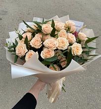 Букет Кремовые розы Латте в Алексеевской Краснодарского края