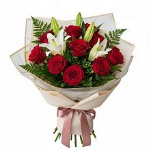 Букет цветов из:  Лилии и Розы #REPLACE_PRED# Алексеевской Краснодарского края