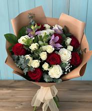 Букет цветов из:  Розы и Альстромерии в Алексеевской Краснодарского края