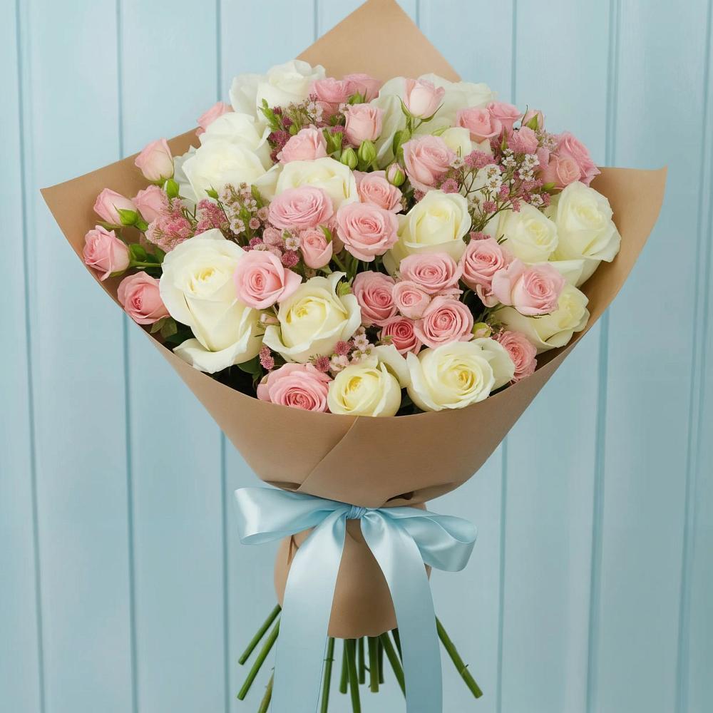 Букет цветов из: Розы в Алексеевской Краснодарского края