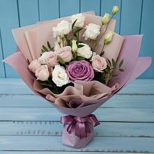 Букет цветов из:  Розы и Лизиантусы в Алексеевской Краснодарского края