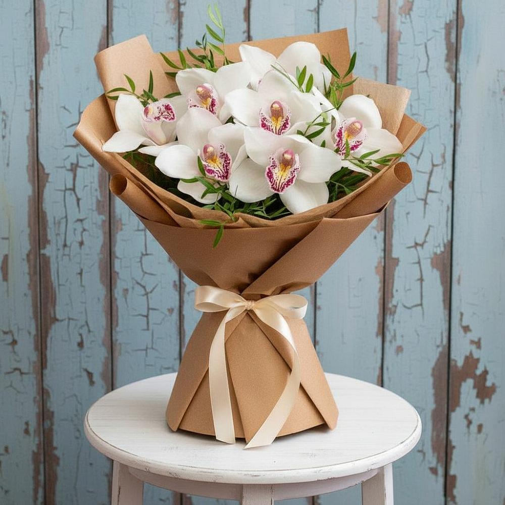 Букет цветов из: Орхидеи и Розы в Алексеевской Краснодарского края