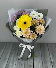 Букет цветов из:  Розы, Герберы и Хризантемы #REPLACE_PRED# Алексеевской Краснодарского края