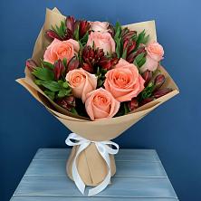 Букет цветов из:  Розы и Альстромерии в Алексеевской Краснодарского края