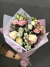 Букет цветов из:  Альстромерии, Розы и Лизиантусы #REPLACE_PRED# Алексеевской Краснодарского края