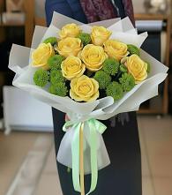 Букет цветов из:  Хризантемы и Розы в Алексеевской Краснодарского края