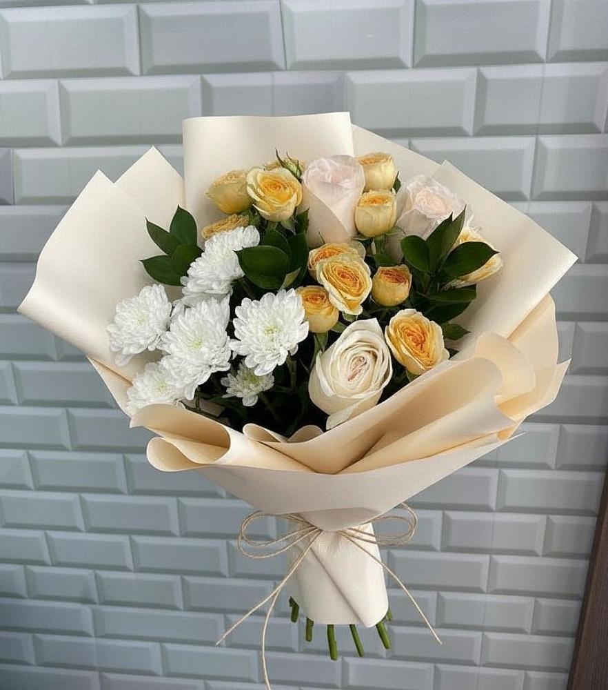 Букет цветов из: Розы и Хризантемы в Алексеевской Краснодарского края