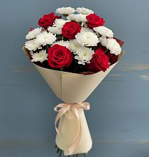 Букет цветов из:  Розы и Хризантемы в Алексеевской Краснодарского края