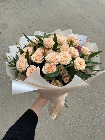 Букет Кремовые розы Латте в Алексеевской Краснодарского края