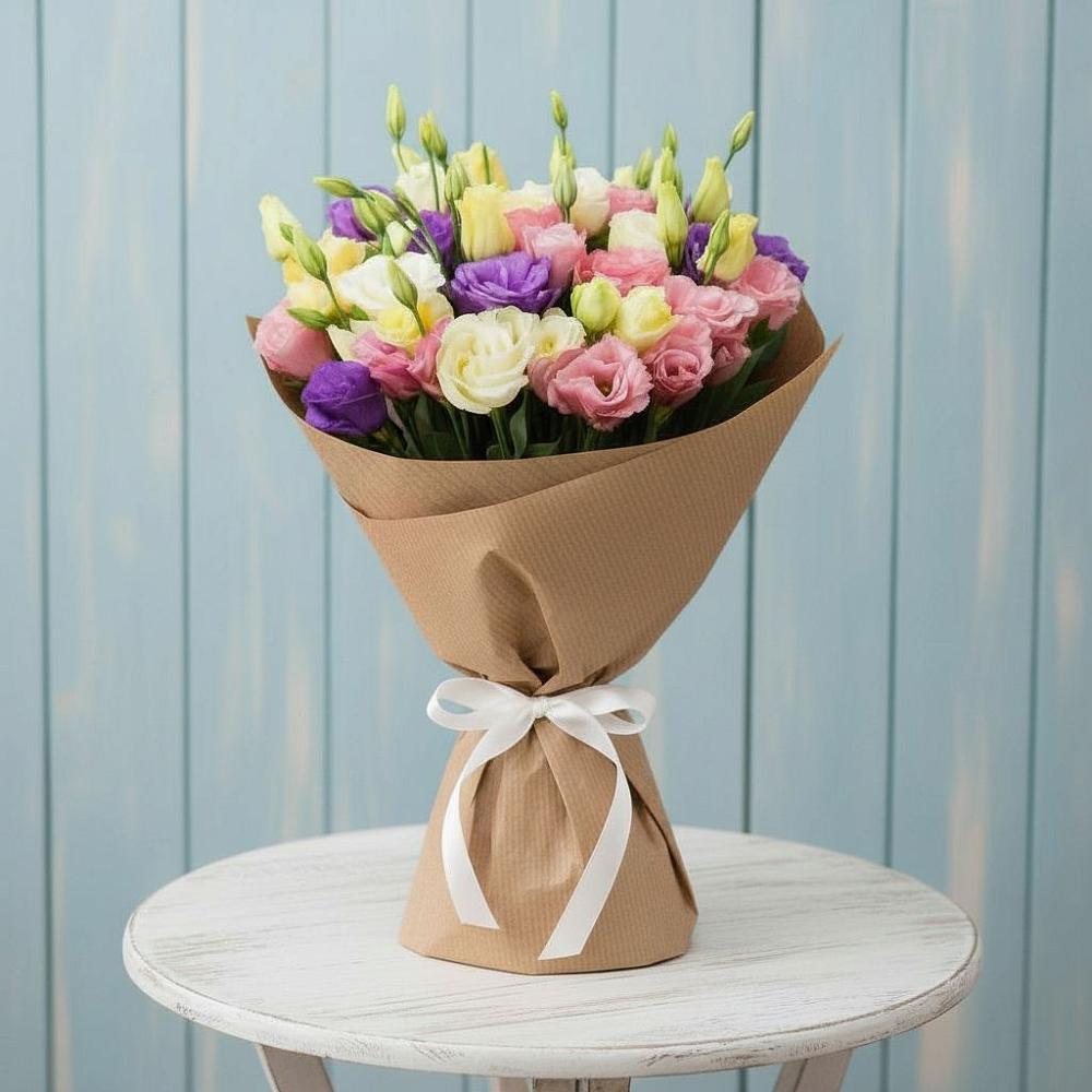 Букет цветов из: Лизиантусы в Алексеевской Краснодарского края