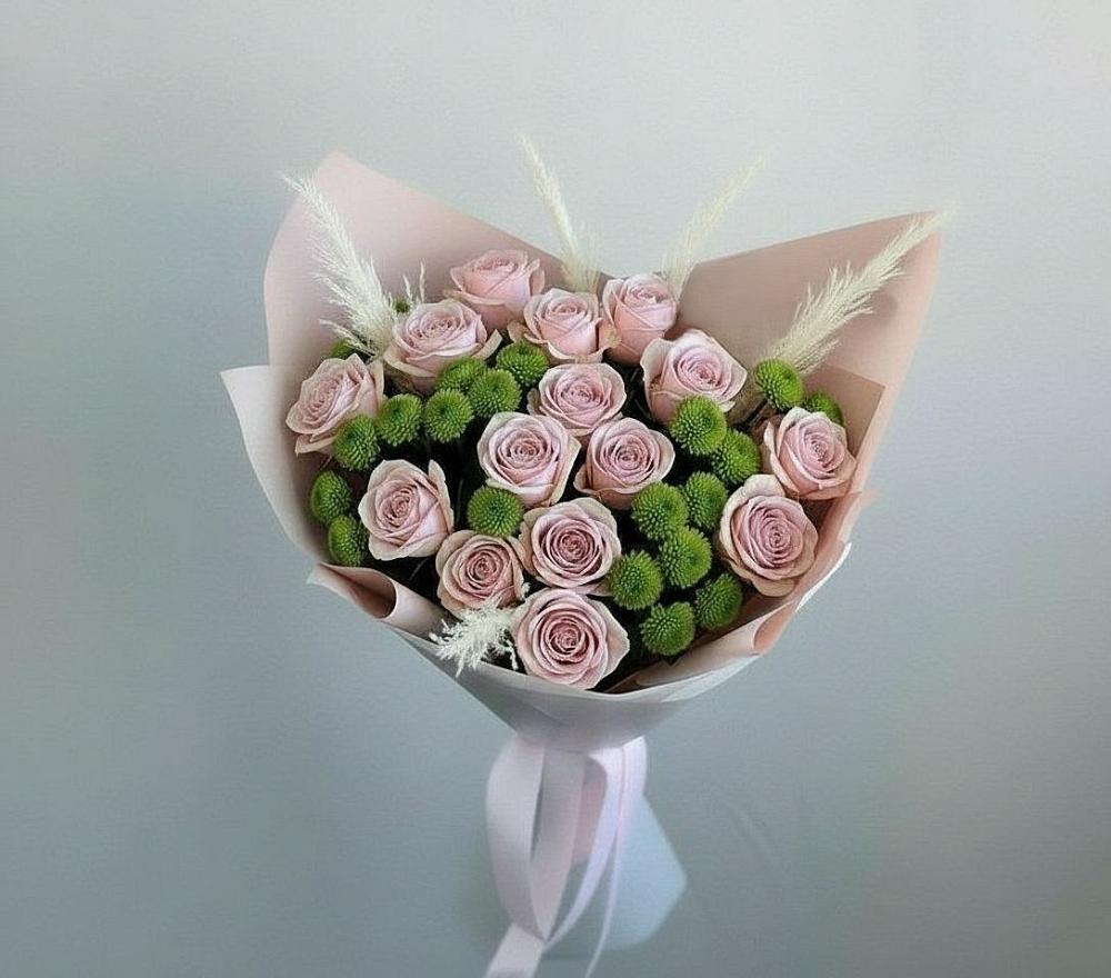 Букет цветов из: Розы и Хризантемы в Алексеевской Краснодарского края