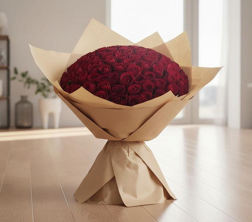 Букет 101 Красная роза в Алексеевской Краснодарского края