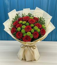 Букет цветов из:  Розы и Хризантемы в Алексеевской Краснодарского края