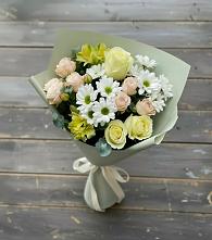 Букет цветов из:  Альстромерии, Розы и Хризантемы #REPLACE_PRED# Алексеевской Краснодарского края
