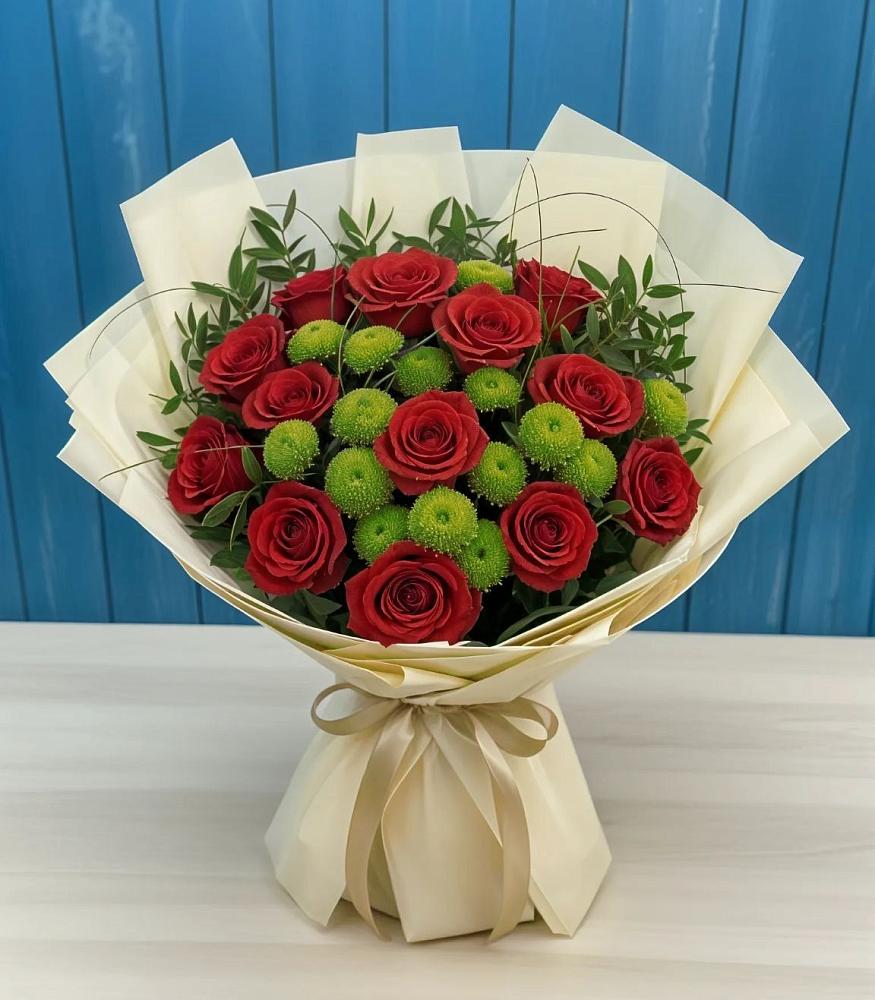 Букет цветов из: Розы и Хризантемы в Алексеевской Краснодарского края