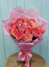 Букет 15 Розовых роз Равель в Алексеевской Краснодарского края