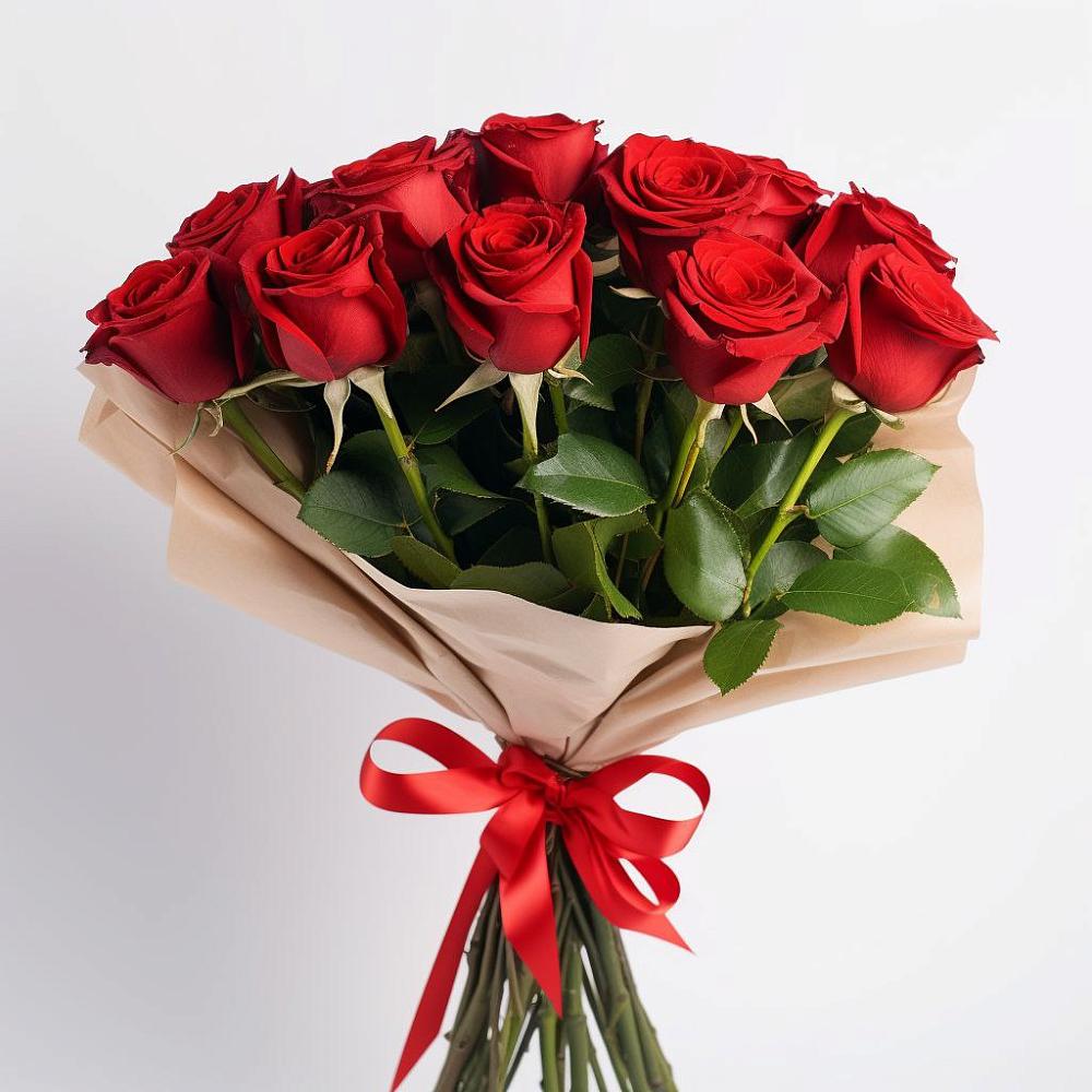 Букет 11 Красных роз Эдлесс Лав в Алексеевской Краснодарского края