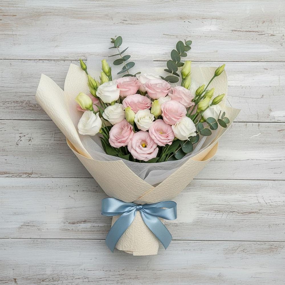 Букет цветов из: Лизиантусы в Алексеевской Краснодарского края